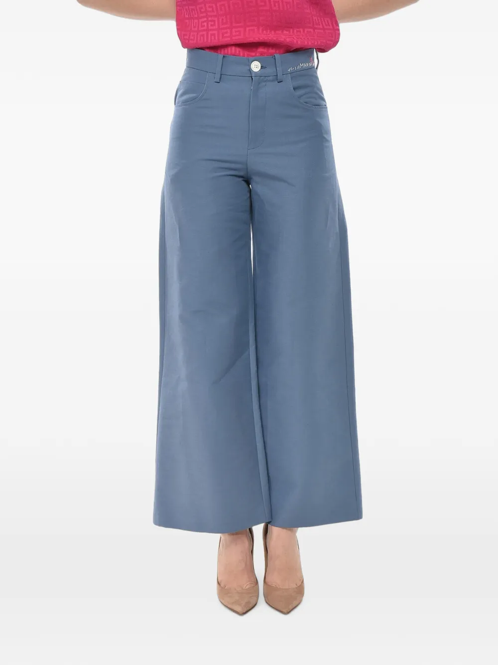 Marni five-pocket wide-leg trousers - Blue