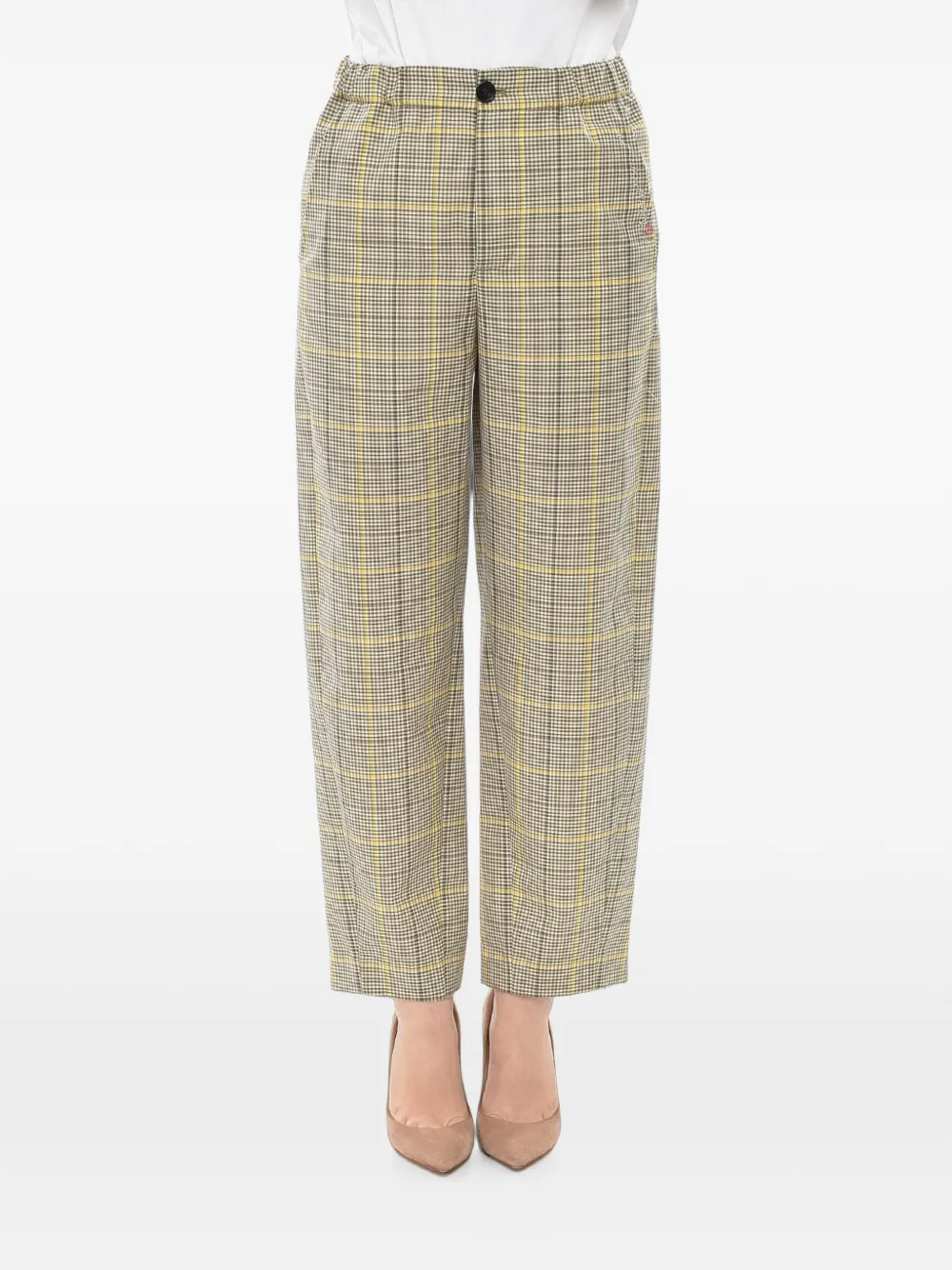 Marni checked straight-leg trousers - Neutrals