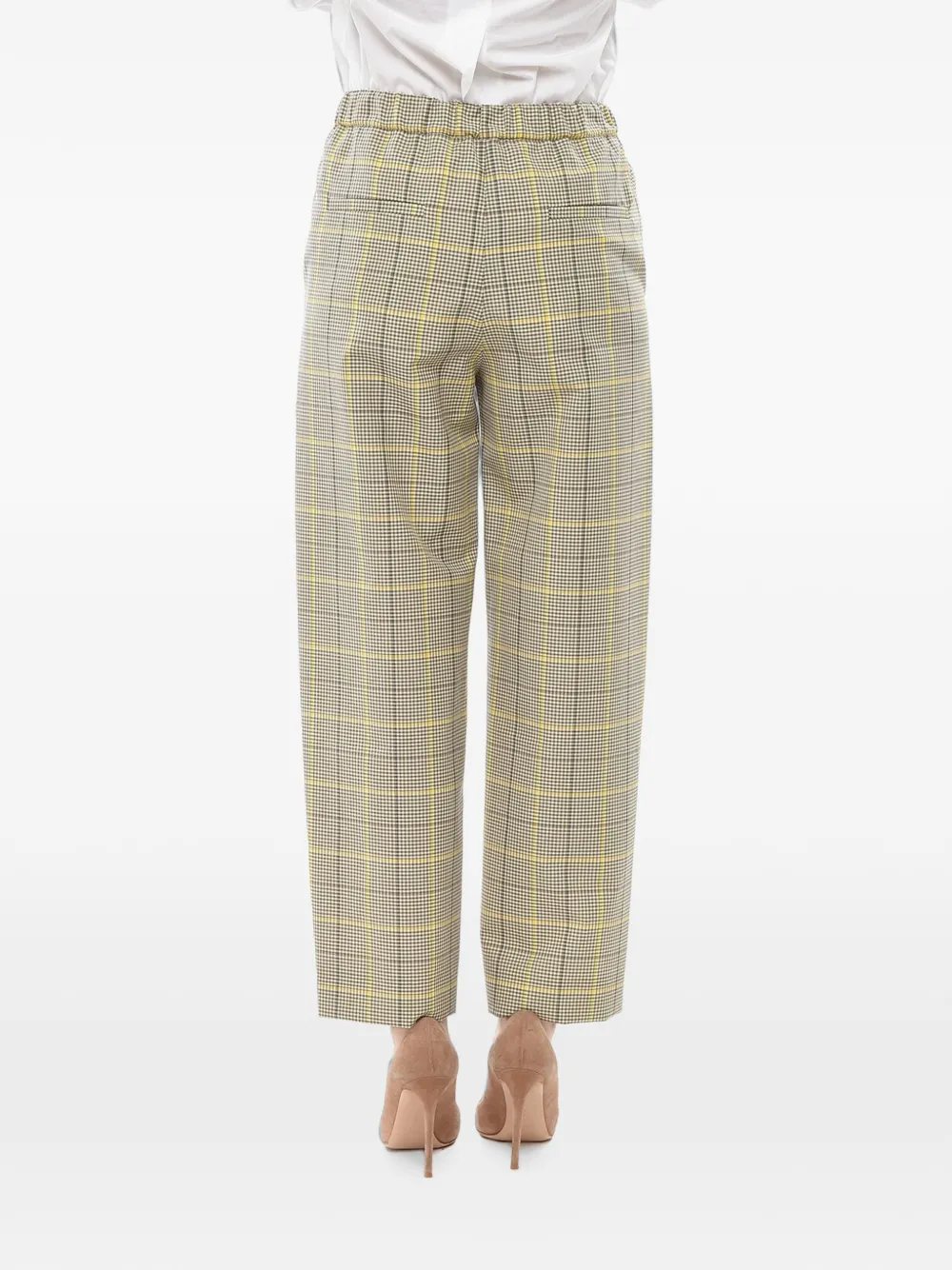 Marni checked straight-leg trousers Beige