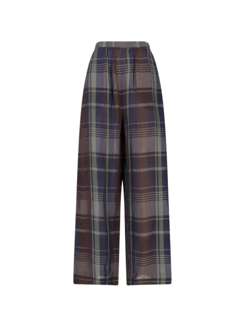 The Frankie Shop Baxter sheer tartan track pants
