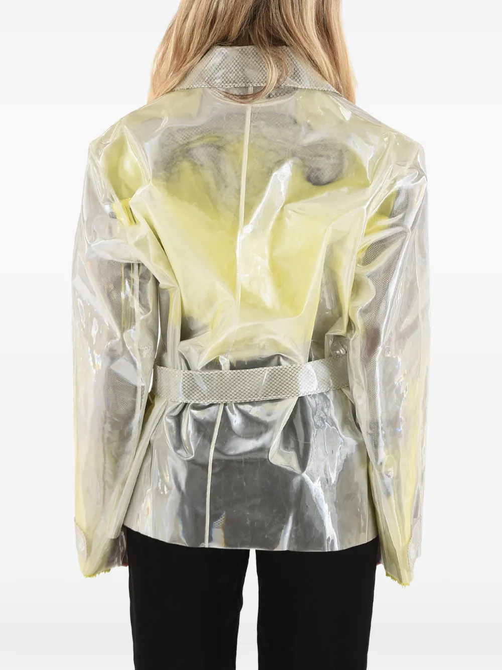 Maison Margiela waterproof belted jacket Geel