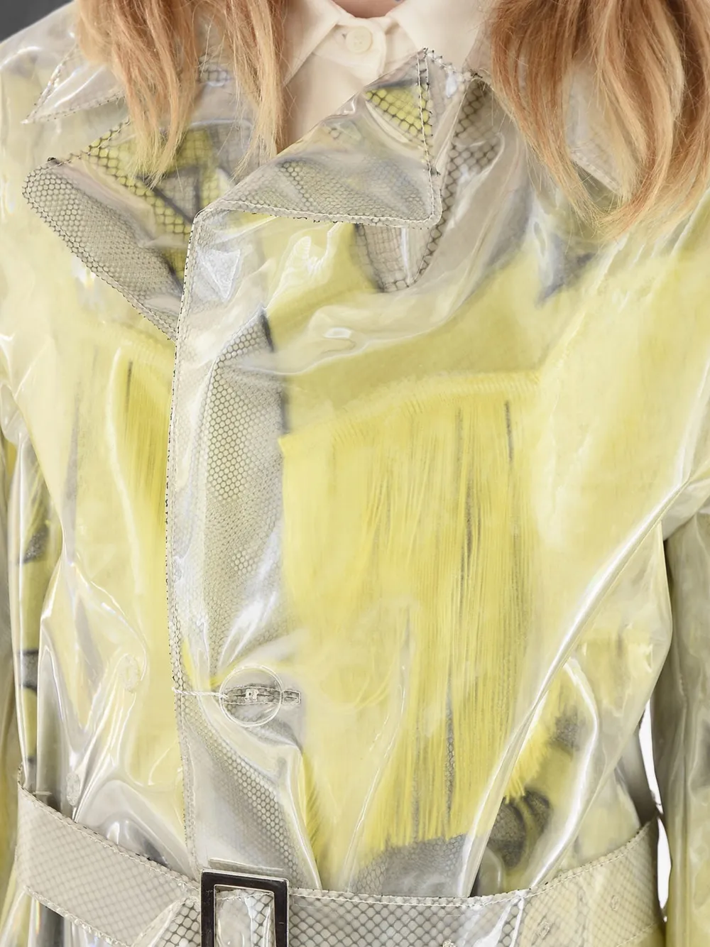 Maison Margiela waterproof belted jacket Geel