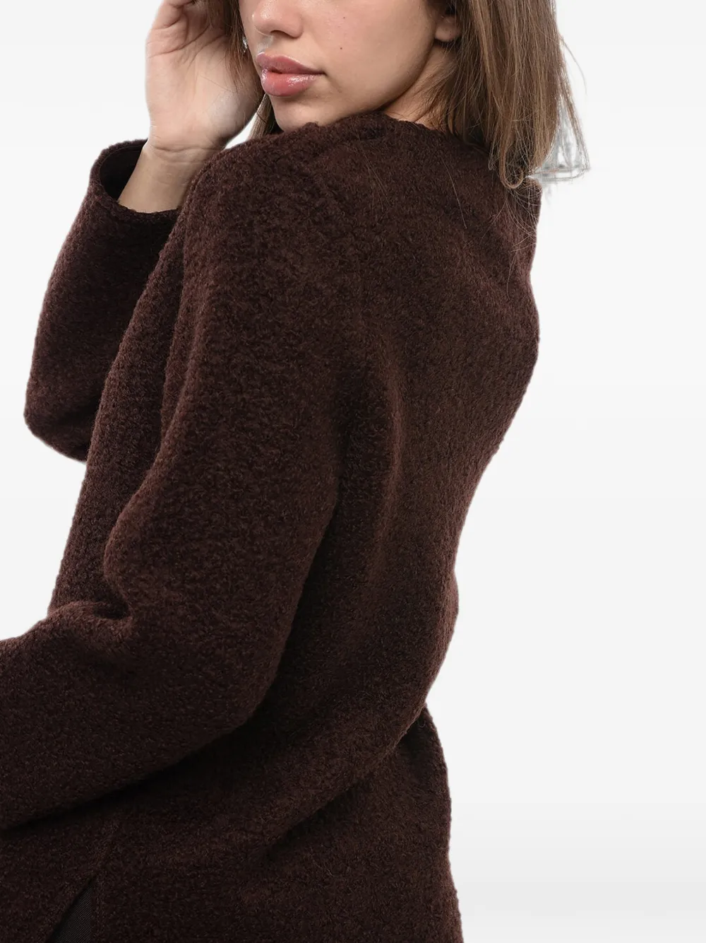 Jil Sander bouclé boat-neck sweater Bruin