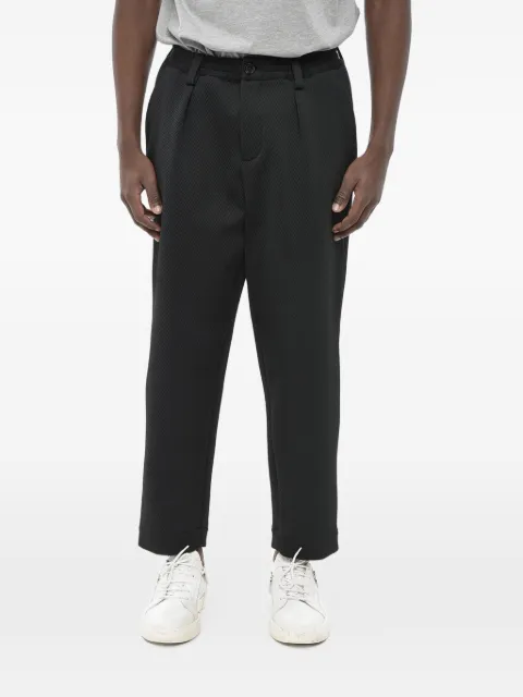 Marni pleated textured black trousers