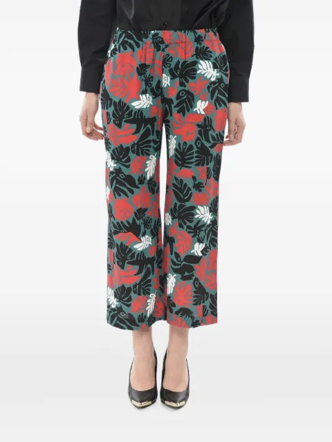 Marni pantalones capri con estampado floral