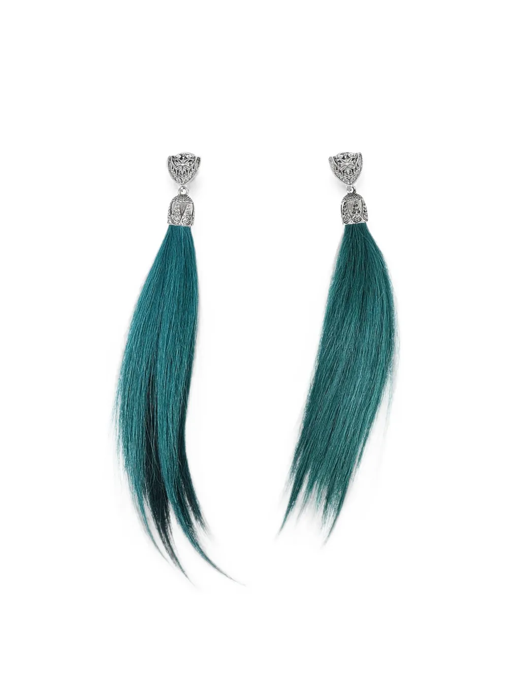 DSQUARED2 goat skin tassel earrings - Silber