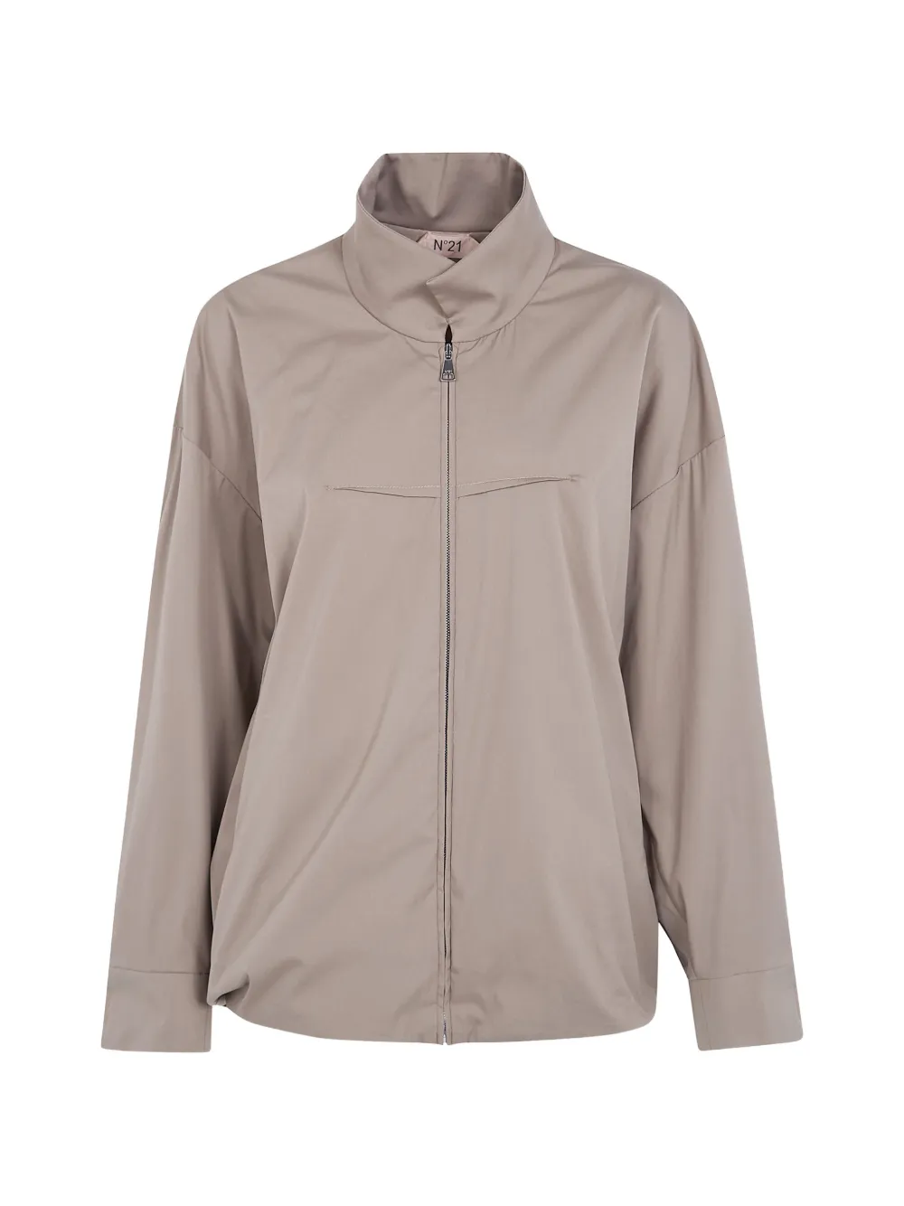 Nº21 high-neck zip-up bomber jacket - Nude