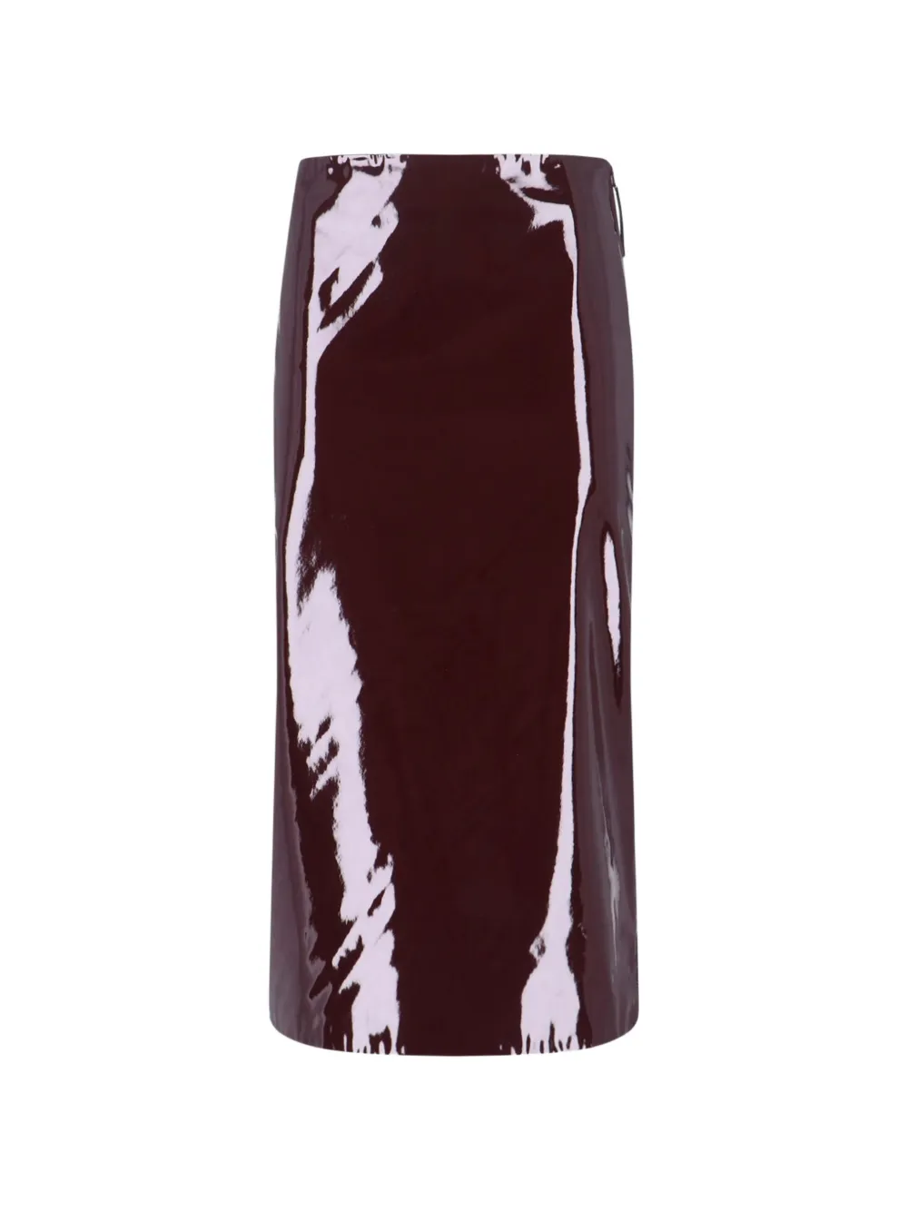 The Frankie Shop Samantha patent-finish skirt - Rosso