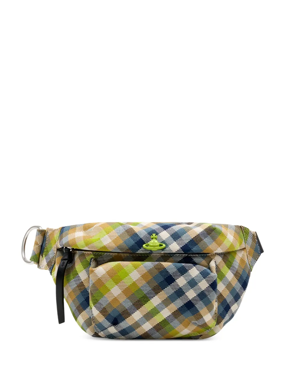 Vivienne Westwood Zeus tartan belt bag - Blu