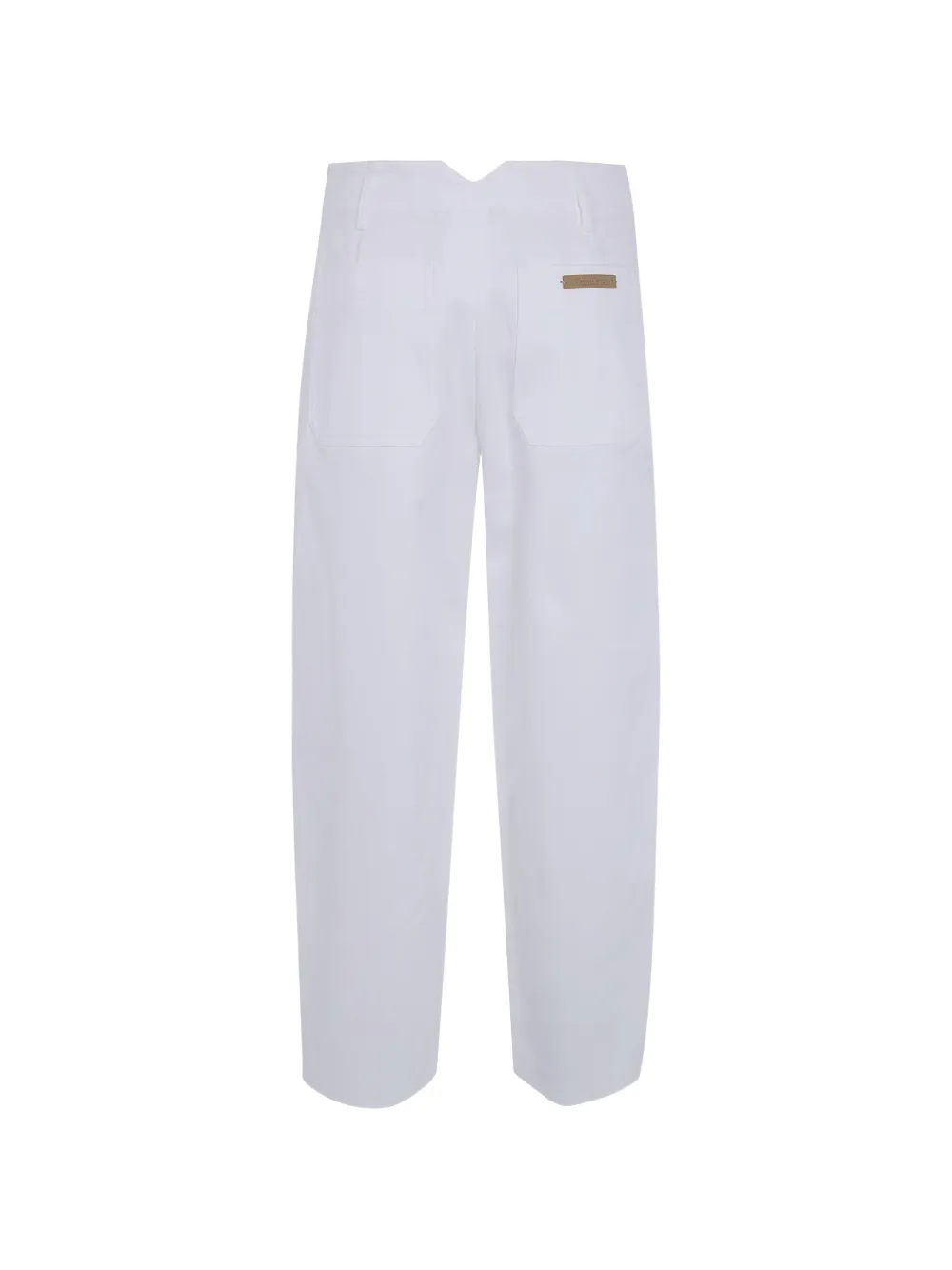 Max Mara Geplooide broek met logopatch Wit