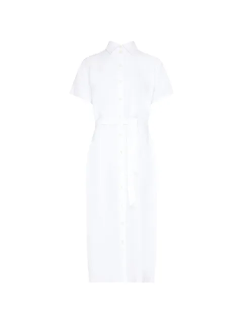 Vilebrequin Luciane belted linen shirt midi dress