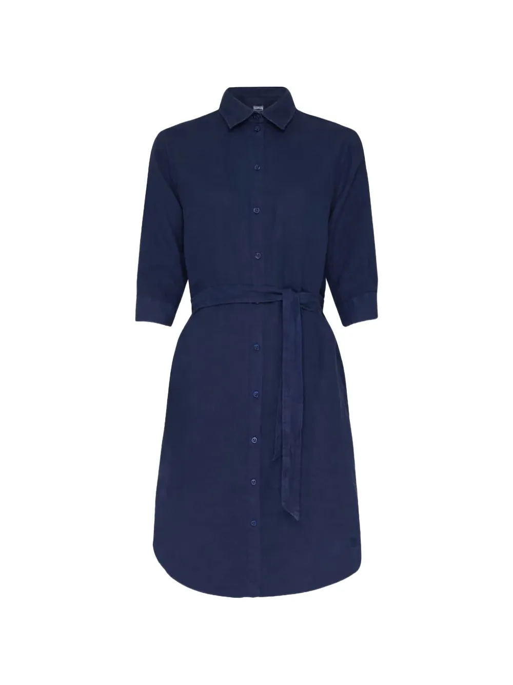 Vilebrequin Ludovie belted linen shirt midi dress - Blau
