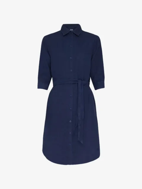 Vilebrequin Ludovie belted linen shirt midi dress