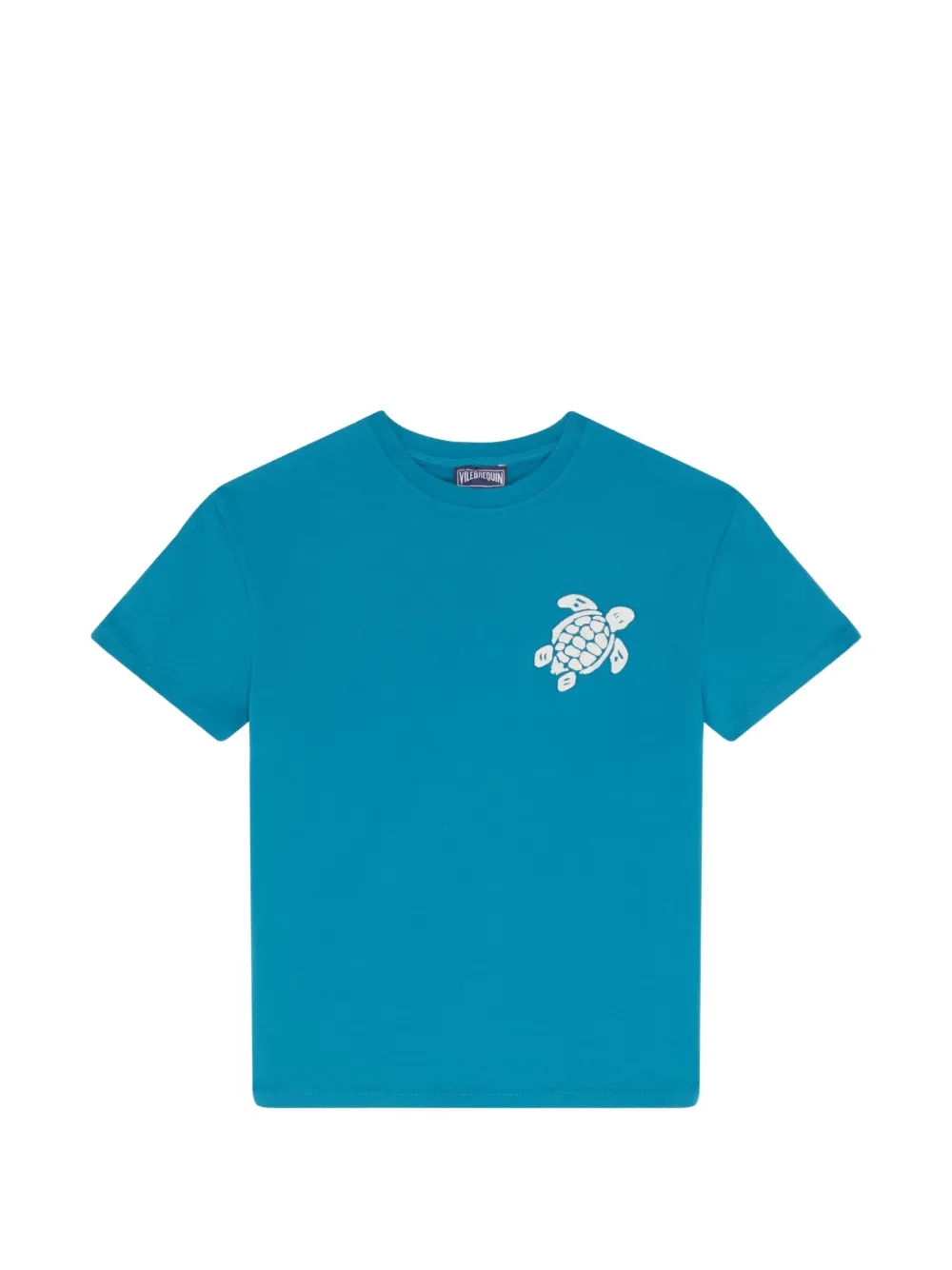 Vilebrequin Kids T-shirt Gabin in cotone con ricamo tartaruga - Blu