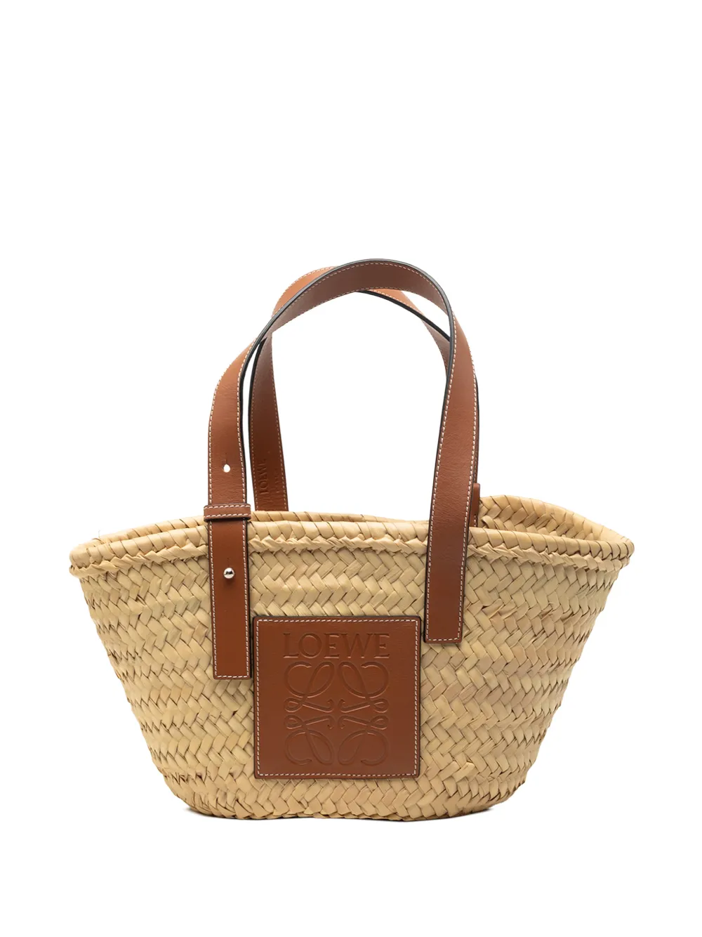 Loewe Pre-Owned 2019-2026 Small Raffia Anagram Basket tote bag - Toni neutri