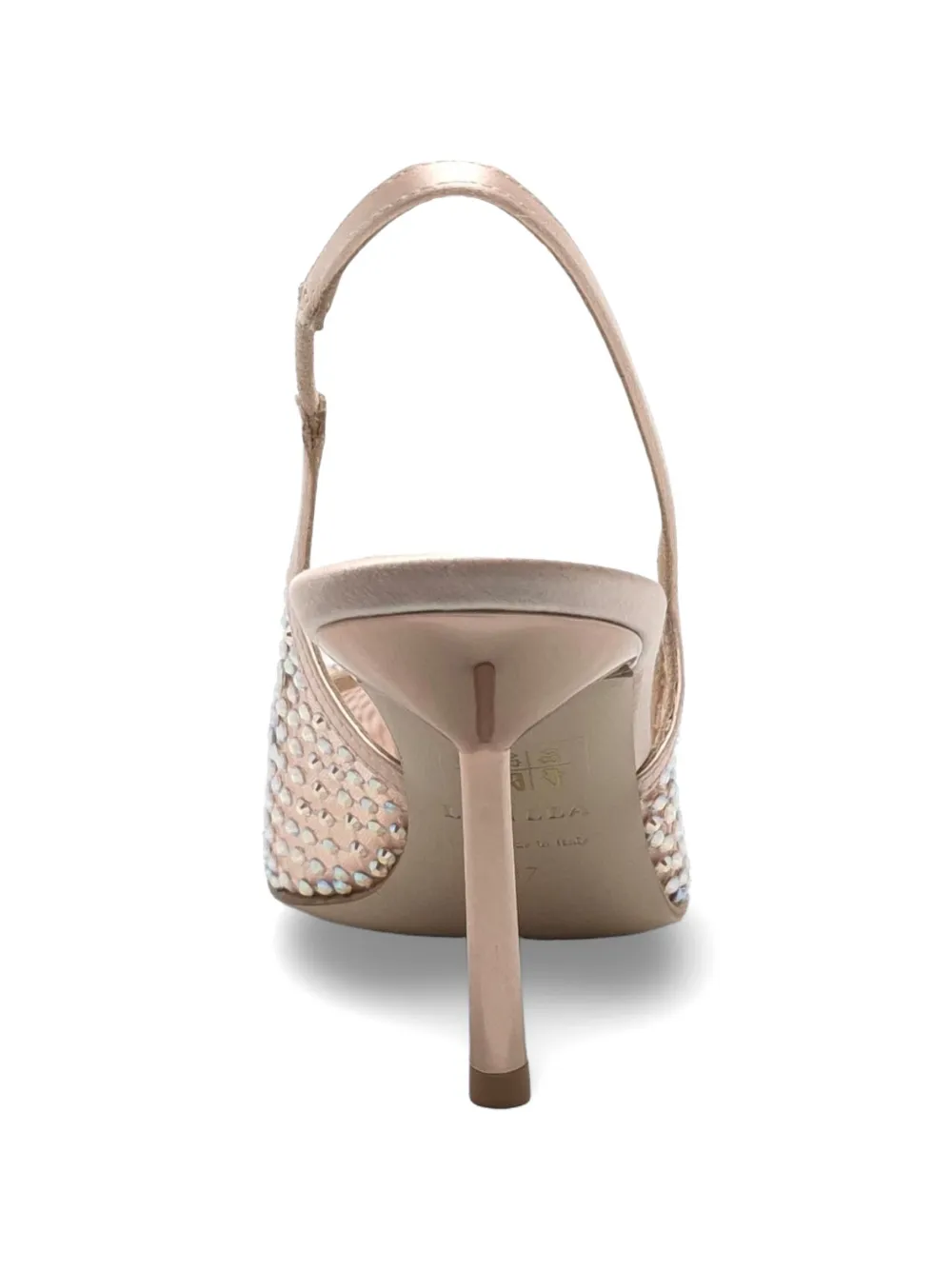 Le Silla Gilda crystal-embellished slingback pumps Beige