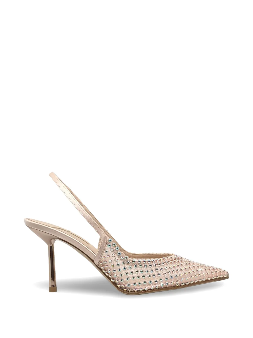 Le Silla Gilda crystal-embellished slingback pumps Beige