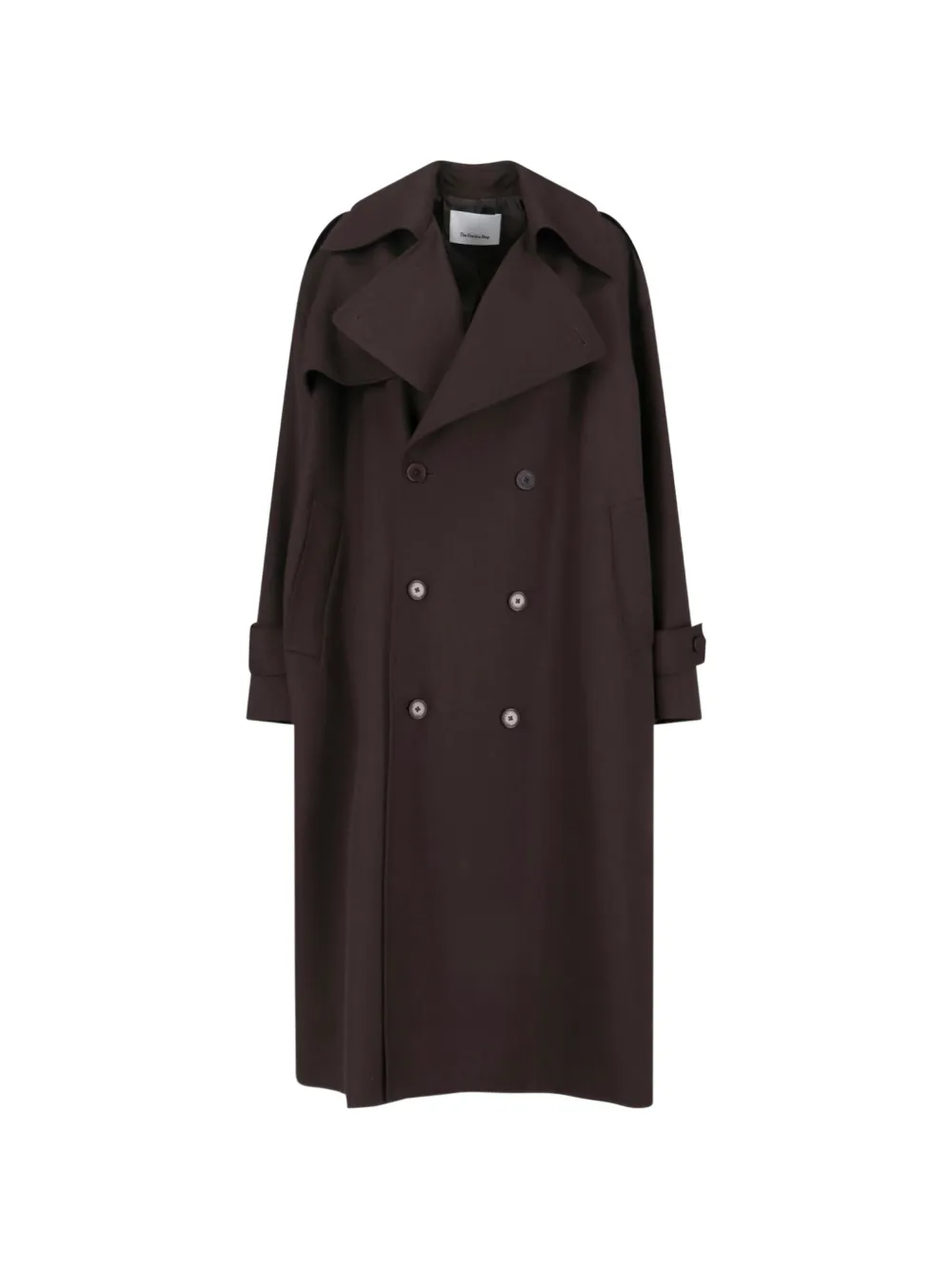 The Frankie Shop Dursley double-breasted trench coat - Marrone