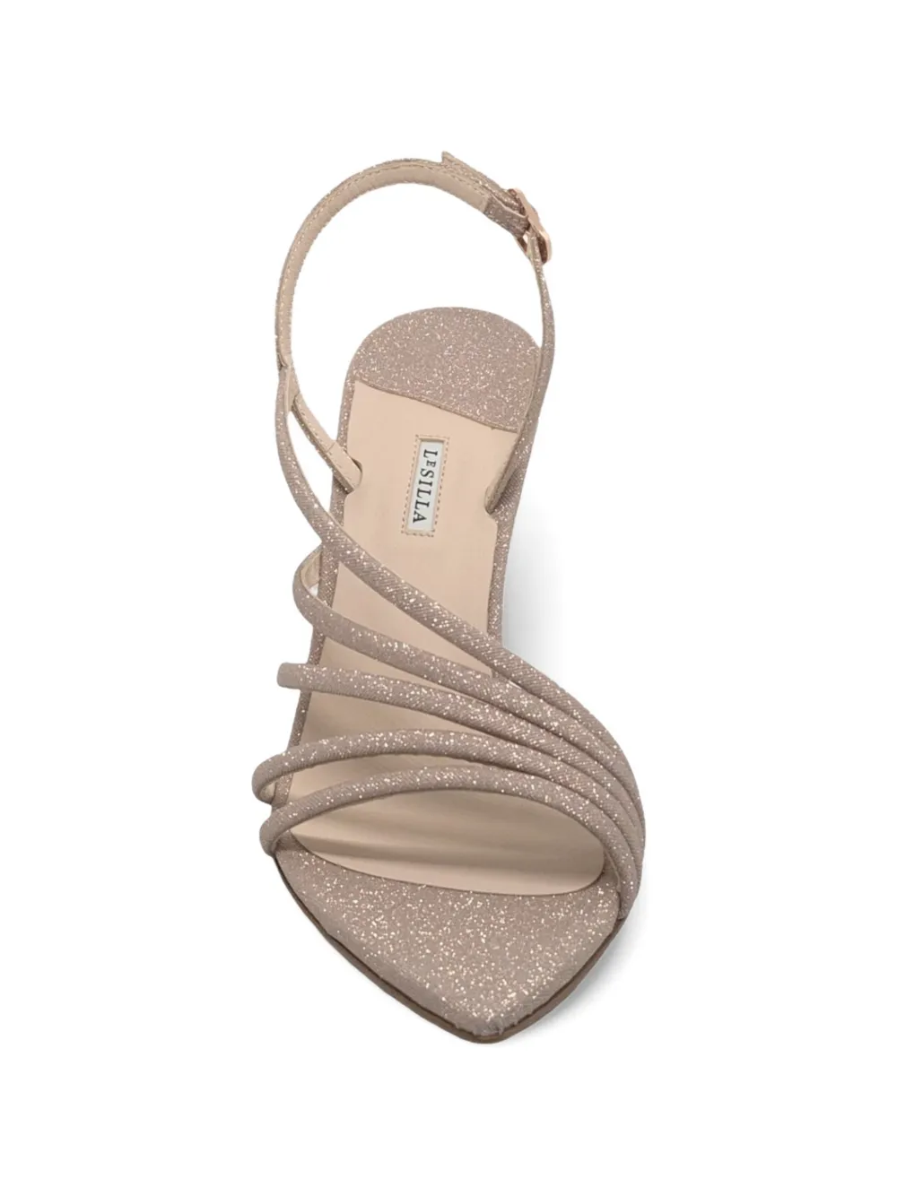 Le Silla glitter-effect heeled sandals Beige