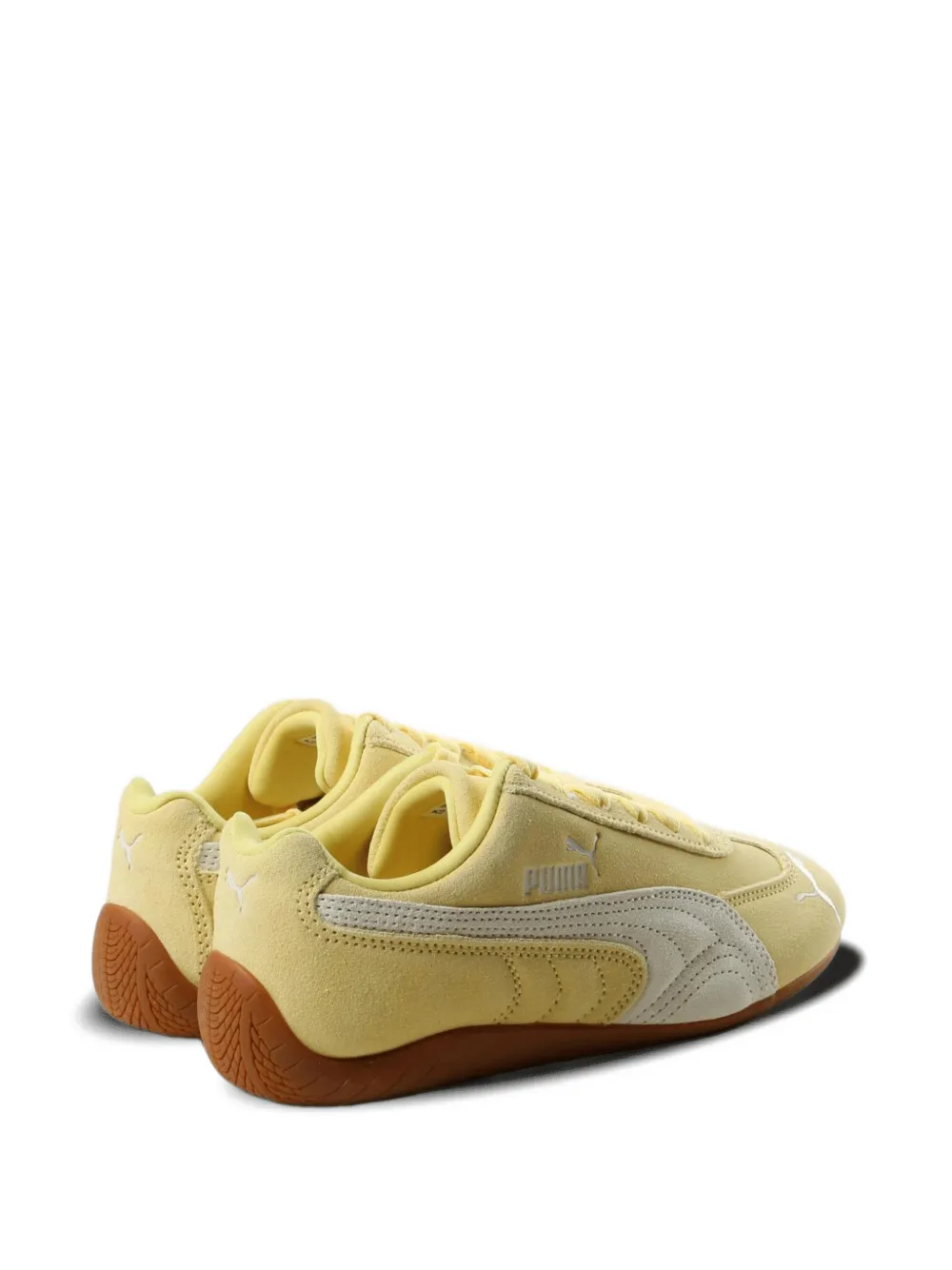 PUMA Speedcat OG logo-embroidered suede sneakers Geel