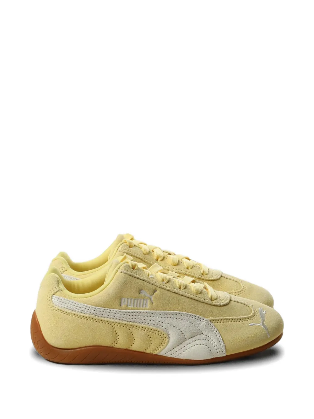 PUMA Speedcat OG logo-embroidered suede sneakers Geel