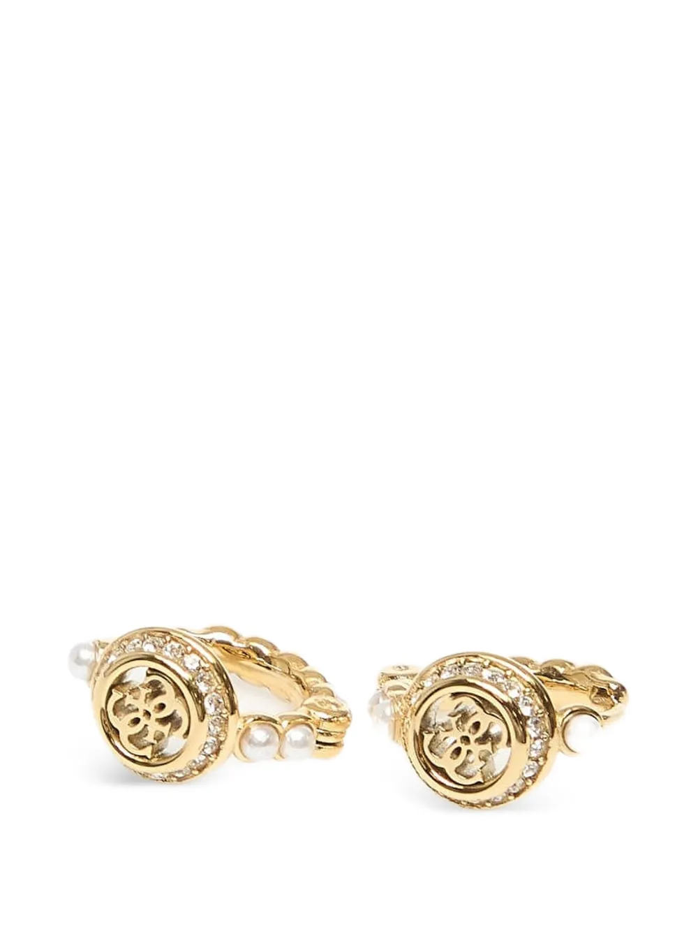 GUESS USA Tiny logo-plaque earrings