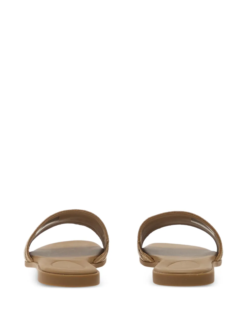 Tommy Hilfiger logo-embroidered canvas sandals Beige