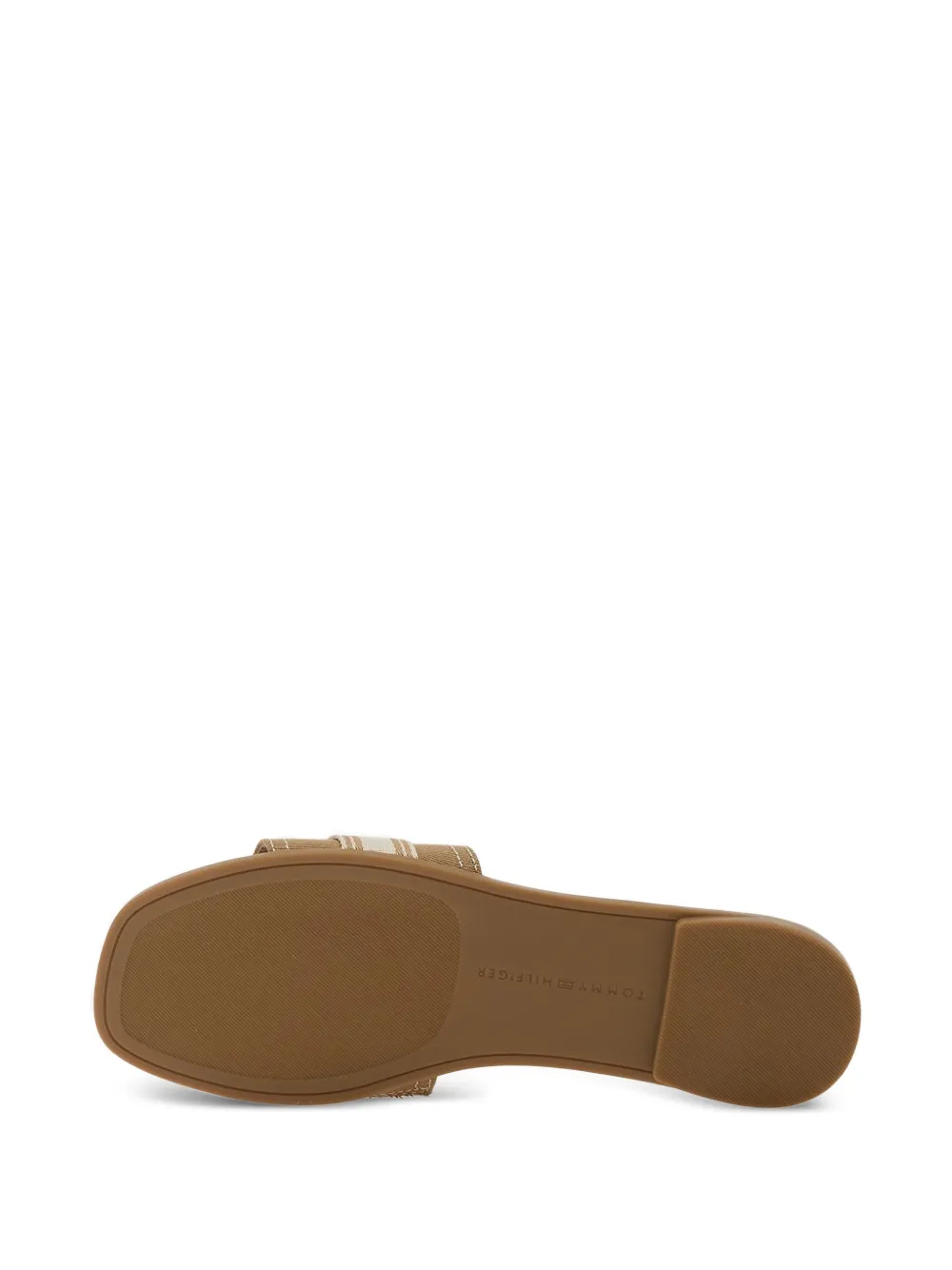 Tommy Hilfiger logo-embroidered canvas sandals Beige