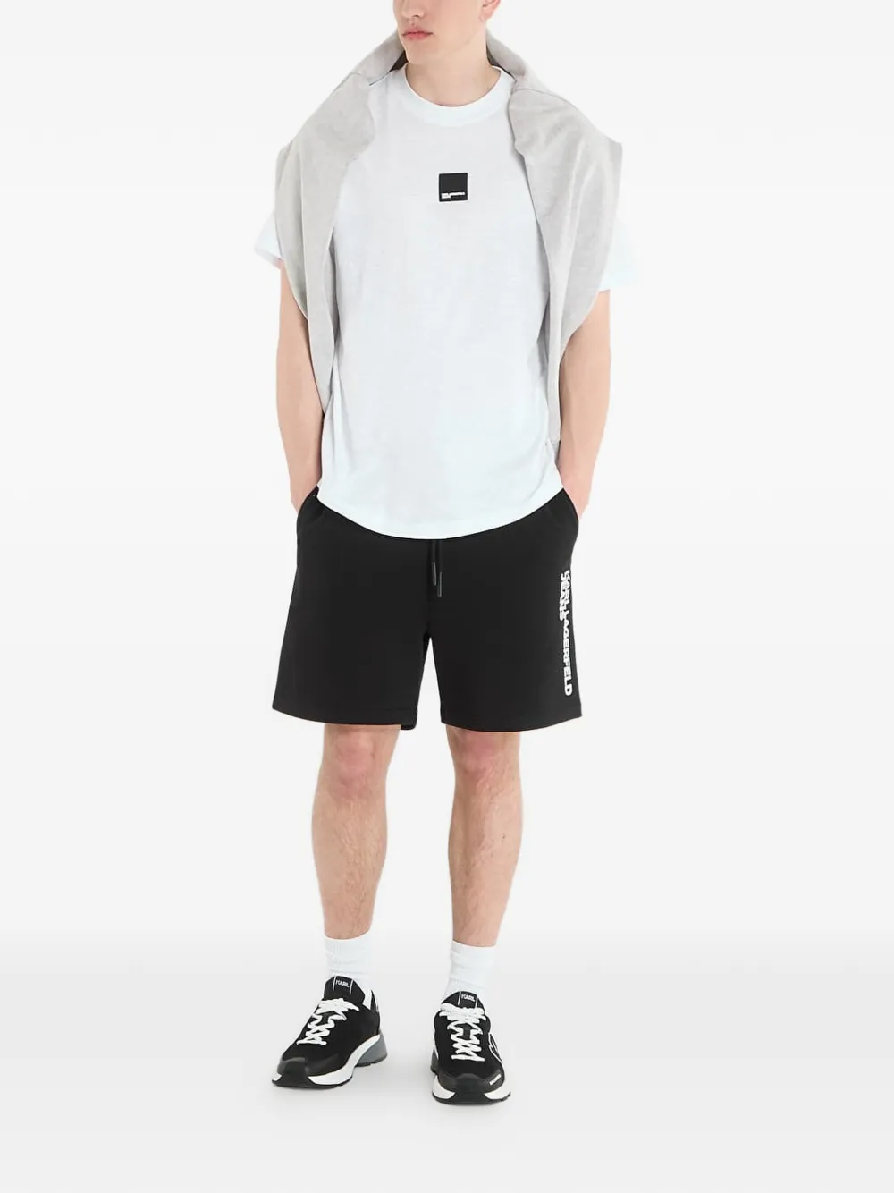 Karl Lagerfeld Jeans Shorts met logoprint Zwart