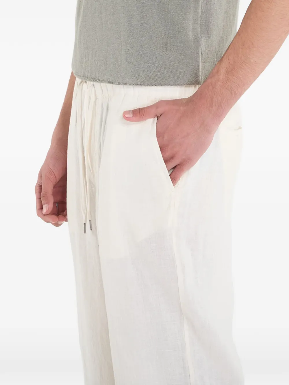 AllSaints Broek met trekkoordtaille Beige