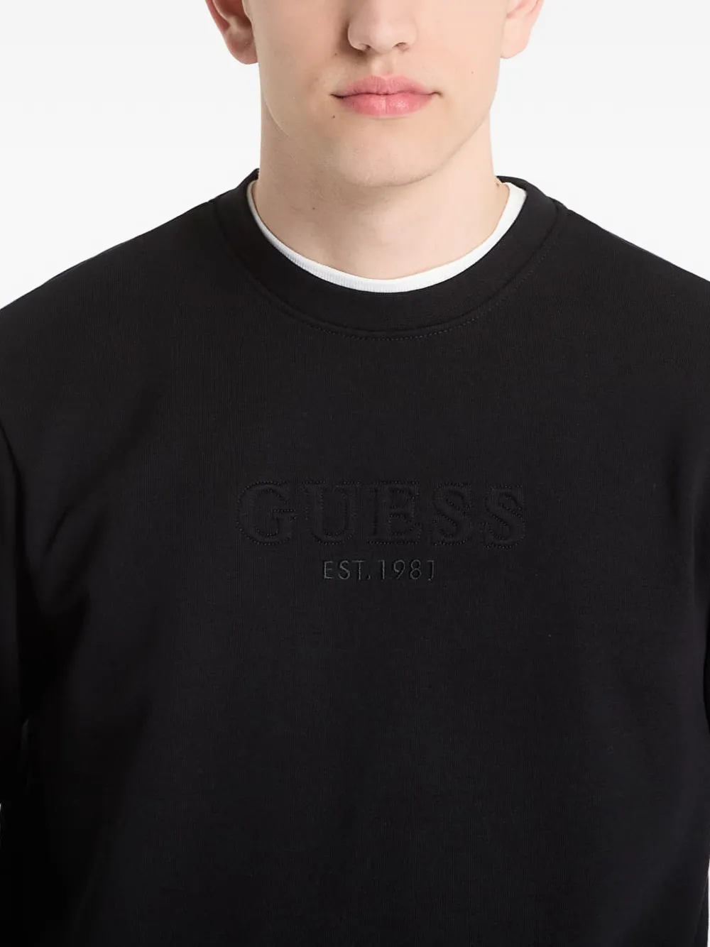 GUESS USA Trui met geborduurd logo Zwart