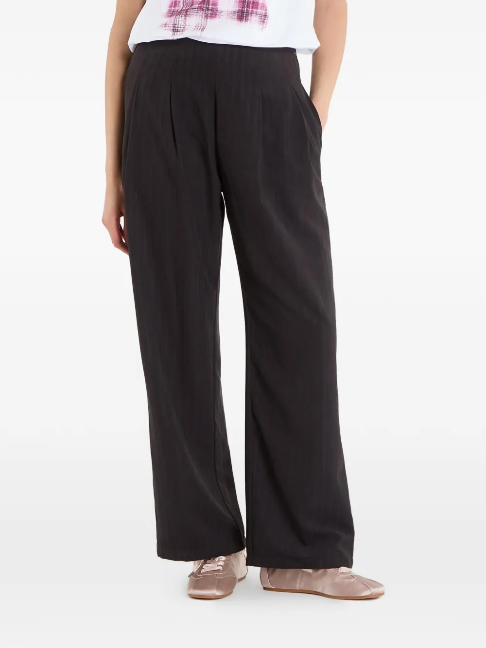 Desigual pinstripe pleated trousers - Nero