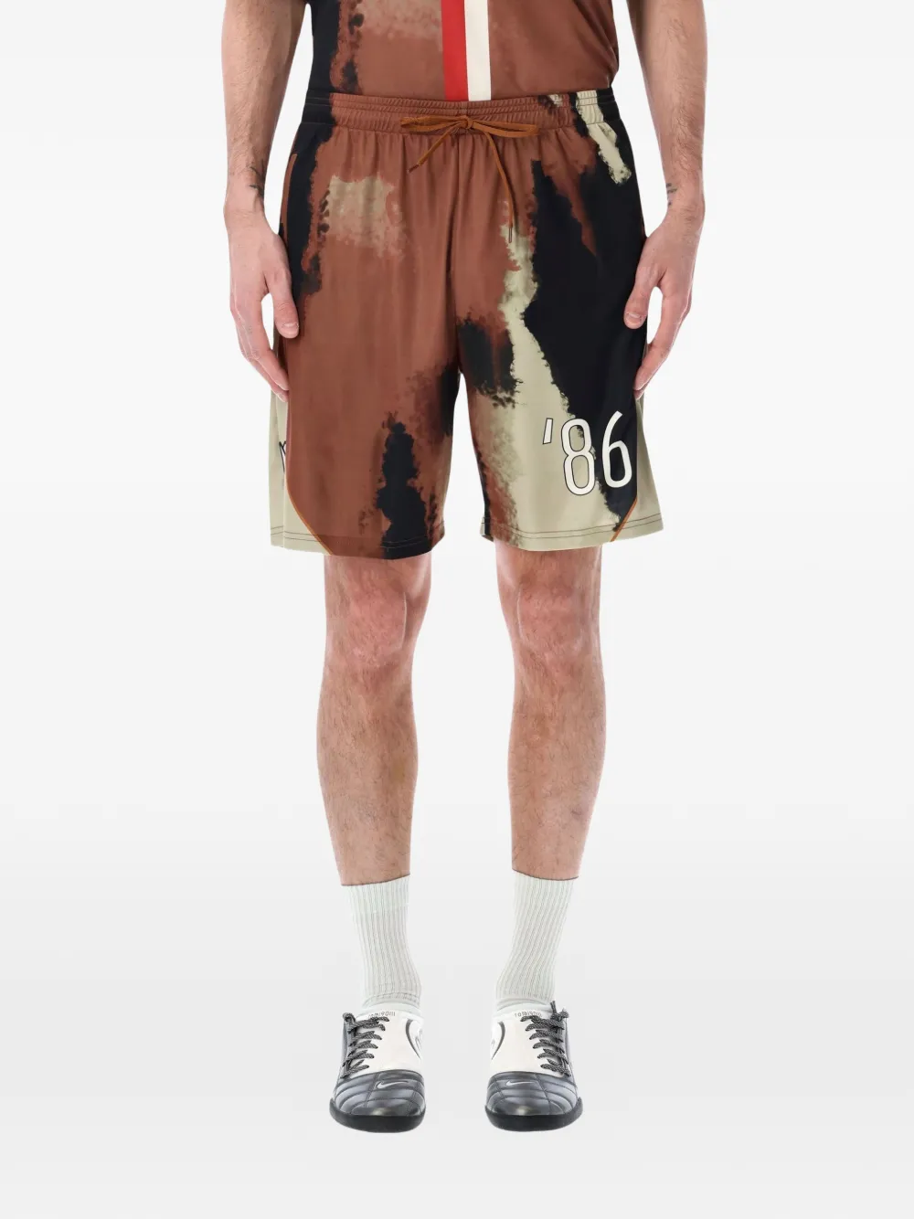 Pantofola D'oro x Thebe Magugu drawstring shorts - Marrone