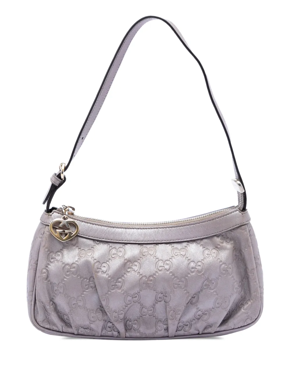 Gucci Pre-Owned 2000-2015 Metallic Guccissima Lovely Heart Pochette shoulder bag - Viola