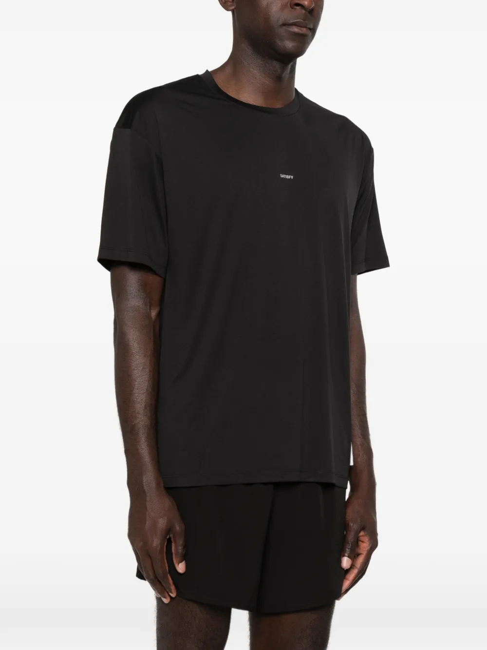 Satisfy Auralite T-shirt met ronde hals Zwart