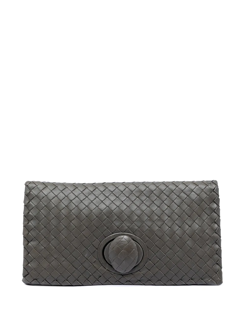 Bottega Veneta Pre-Owned 2012-2026 Nappa Intrecciato Turn Lock clutch bag - Grigio