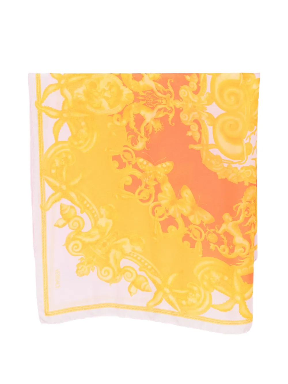 Versace Pre-Owned 2000s Baroque-print silk scarf - Giallo
