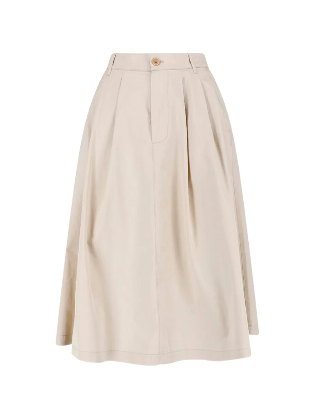 ASPESI pleated cotton skirt - Toni neutri