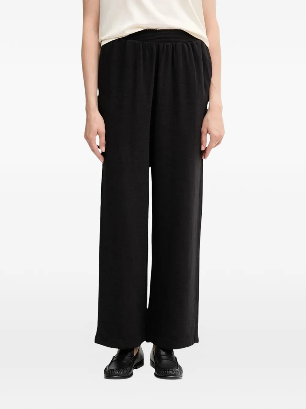 Calvin Klein Jeans slub-texture wide-leg trousers - Nero