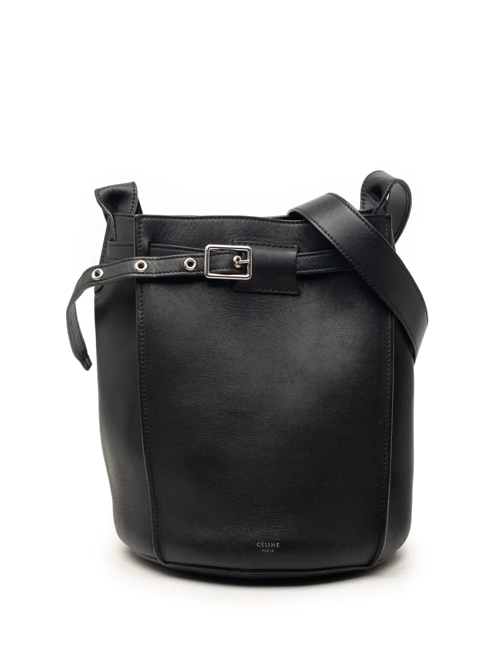 Celine Pre-Owned 2018 Nano Leather Big Bag Bucket crossbody bag - Nero