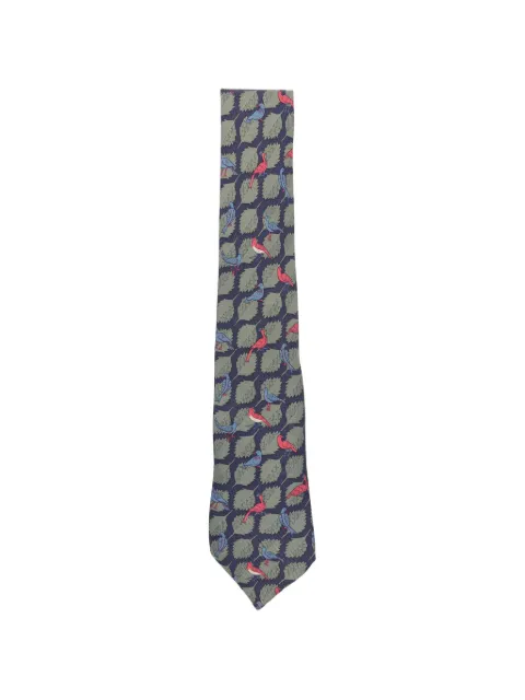 Hermès Pre-Owned 2000s bird-print silk tie