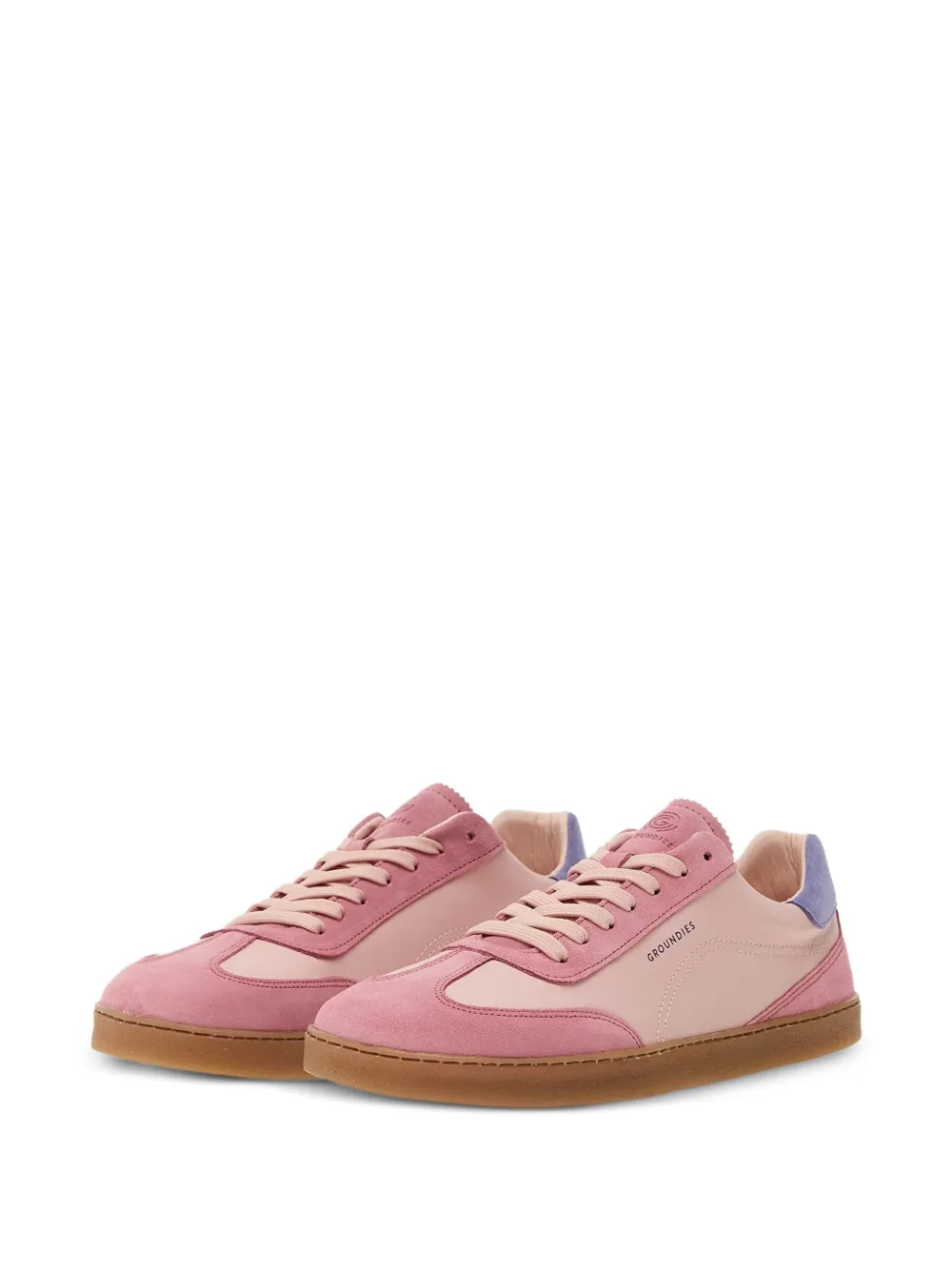 GROUNDIES Panama suede-panelled sneakers Roze