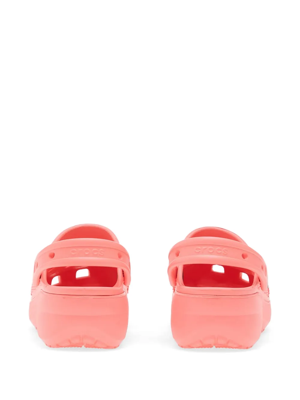 Crocs Ankle-strap Platform Slides In Pink