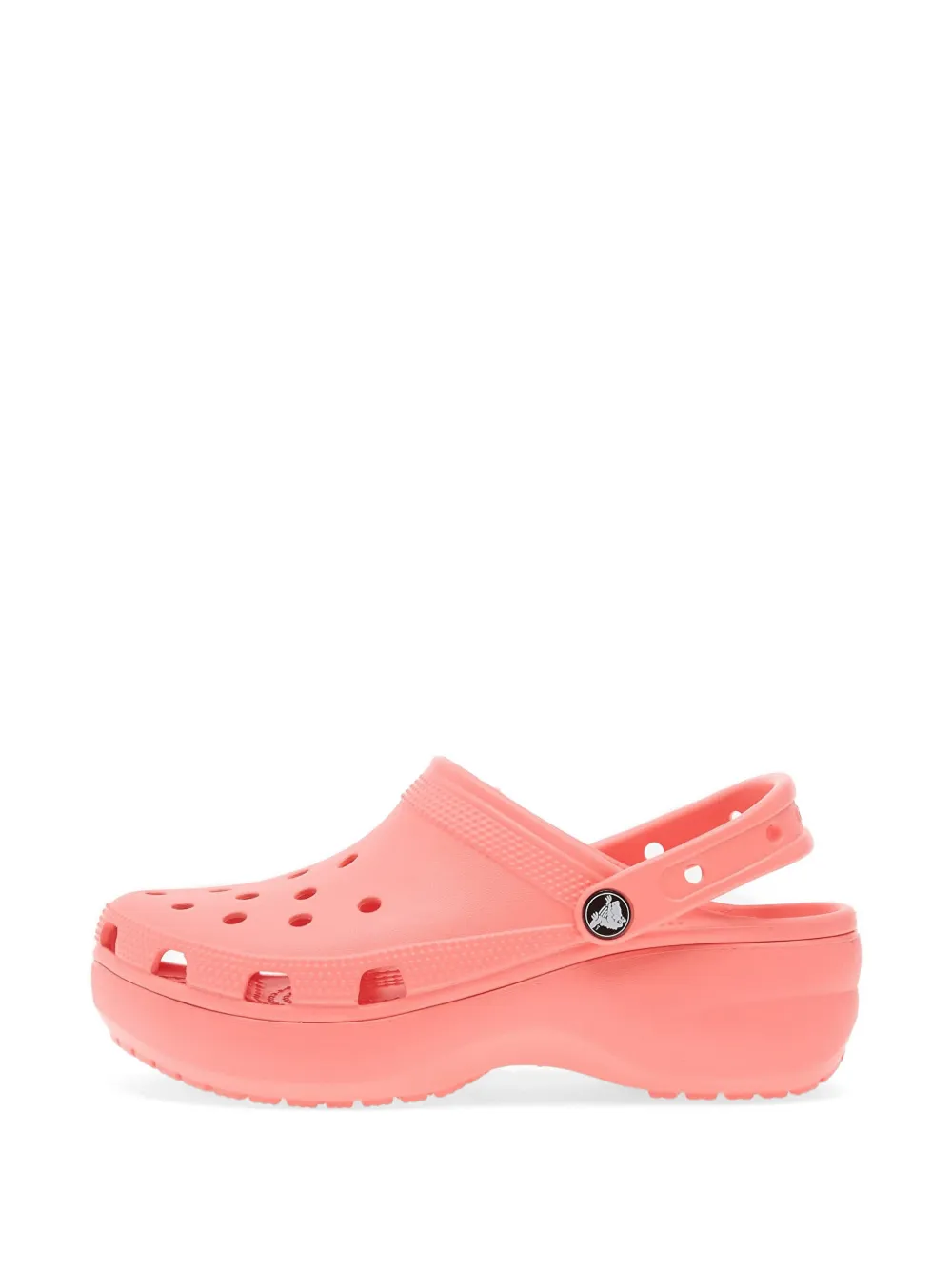 Crocs Ankle-strap Platform Slides In Pink
