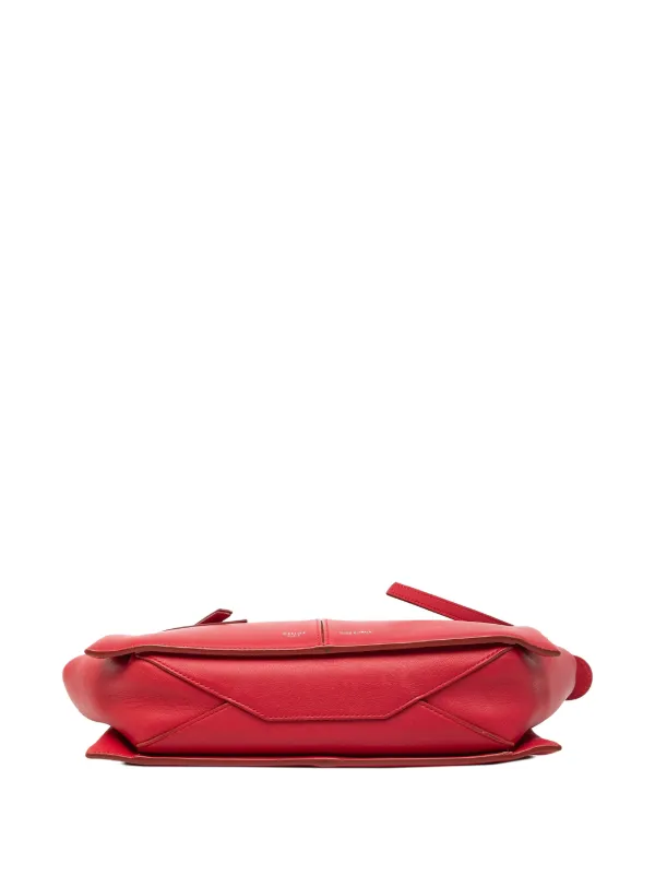Celine Pre-Owned 2017 Trifold Leather Clutch On Chain Crossbody