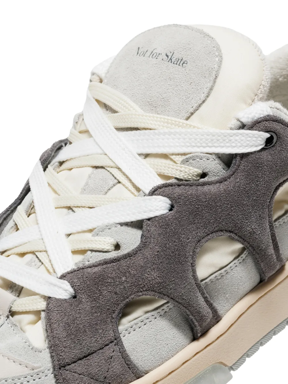Paura panelled cut-out sneakers Beige