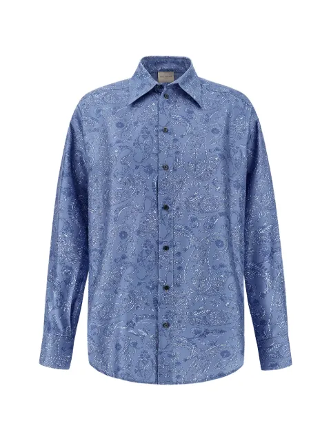 Paul & Shark paisley-print silk overshirt