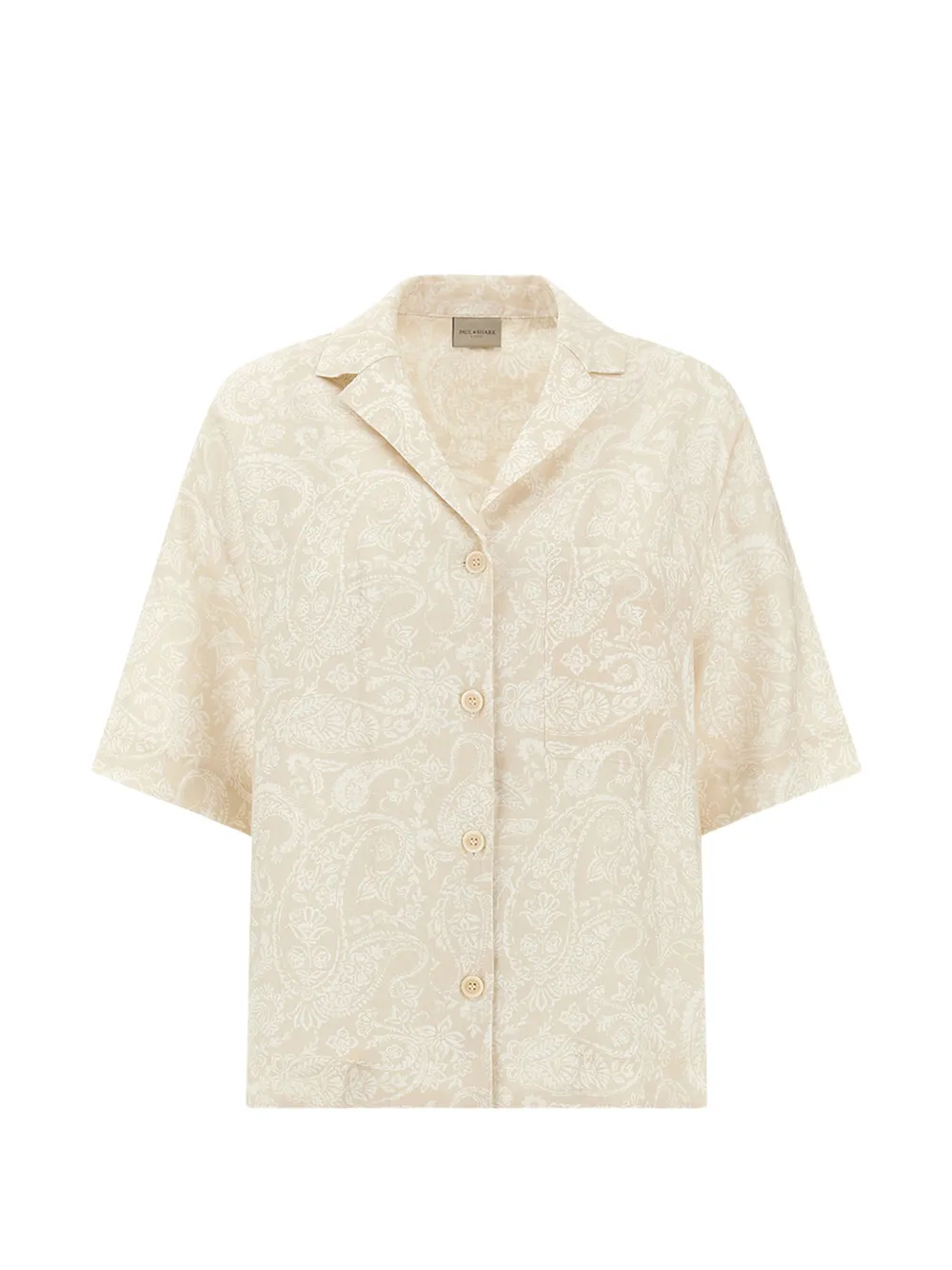 Paul & Shark paisley-print linen shirt - Nude