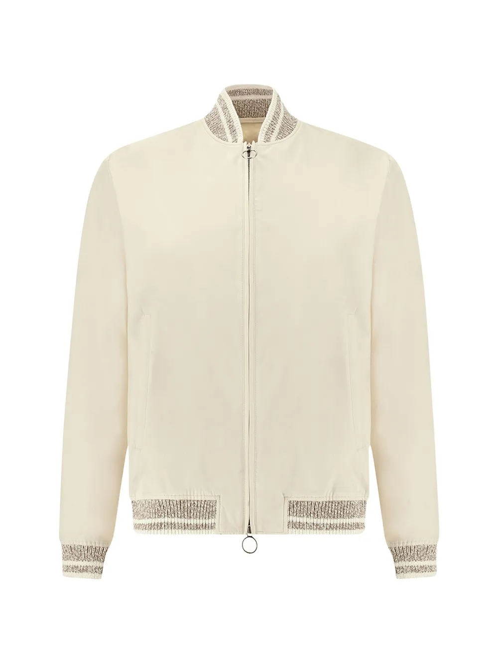 Paul & Shark Typhoon® Platinum striped-trim bomber jacket - Toni neutri