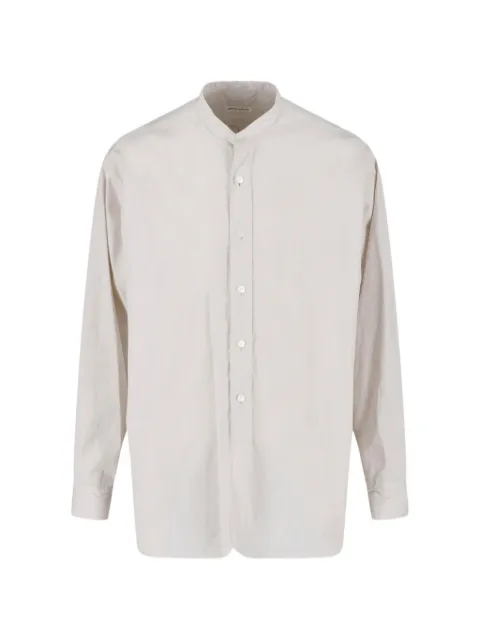 Kaptain Sunshine band-collar cotton shirt